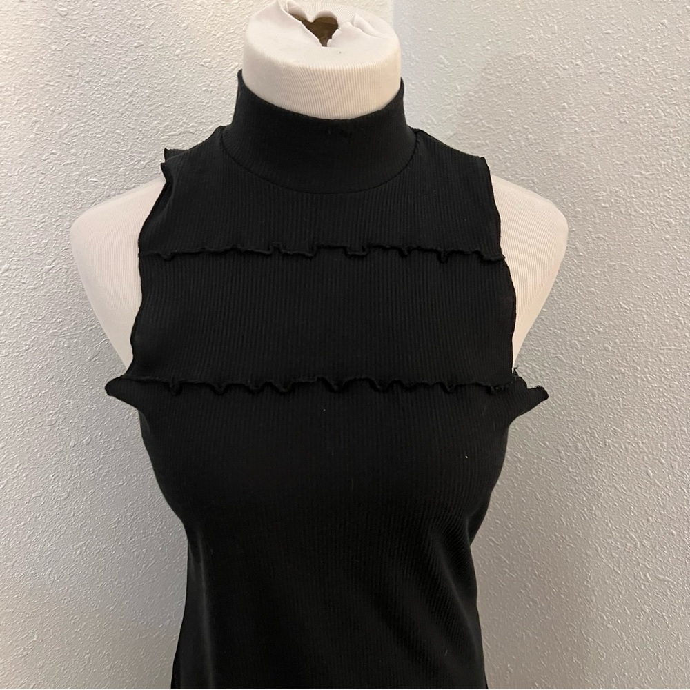 NWT Nasty Gal High Neck Fitted Midi Dress 8 - Picture 2 of 4